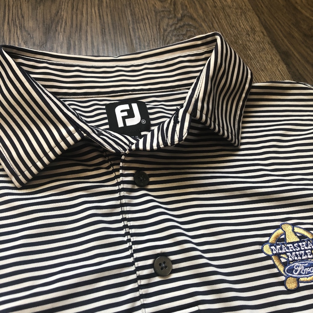FootJoy x Ford | Striped & Embroidered Golf Polo